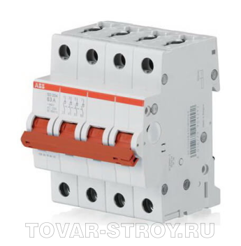 Рубильник ABB серия SD (красный рычаг) 4П 201/50