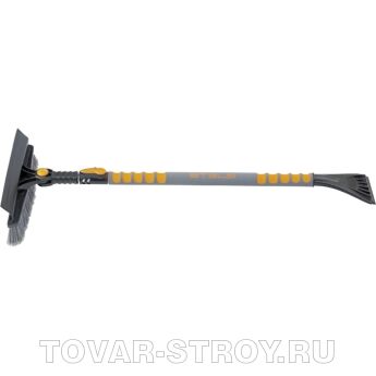 Щетка-сметка для снега со скребком телескопическая 900 - 1300 мм STELS