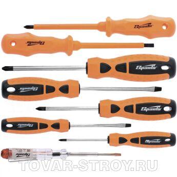 Набор отверток с пробником на 220В, 8 штук SPARTA