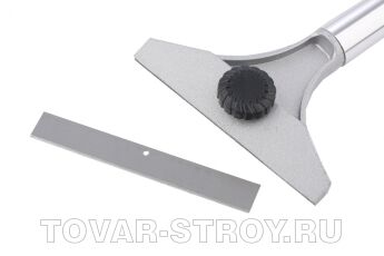 Скребок, 100 мм, фиксированное лезвие, металлическая обрезиненная ручка MATRIX MASTER