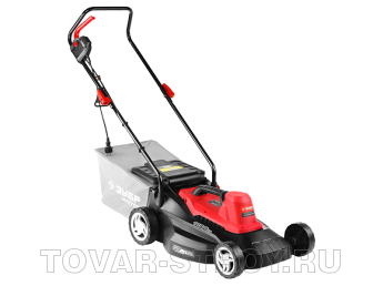 Газонокосилка электрическая ЗУБР (ЗГКЭ-42-1800) 1800 Вт, ш/с 420 мм, высота 25-75 мм, 35 л, 11 кг, 5 позиций