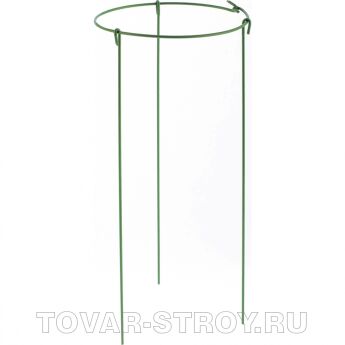Опора для растений круглая, d 28 см., h 45 см., 3 штуки в упаковке, металл в пластике PALISAD