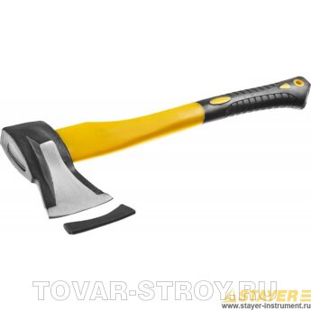 Топор-колун STAYER 20623-10 PROFESSIONAL кованый с двухкомпонентной фиберглассовой рукояткой, ушастый 1кг/450мм