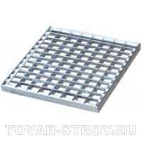 Решетка к дождеприемнику 400х400 Basic стальная (яч., оцинк.) 391х391х26 (34201)