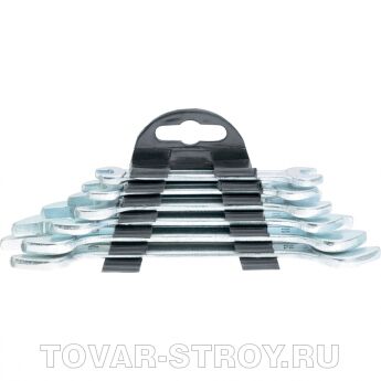 Набор ключей рожковых, 6 х 17 мм, 6 шт., хромированные SPARTA