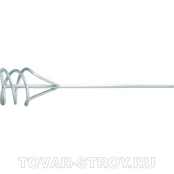Миксер из оцинкованной стали, D 80 мм, L 450 мм, для красок и штукатурных смесей СИБРТЕХ
