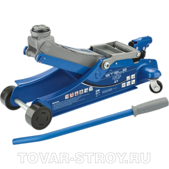 Домкрат гидравлический подкатной, поворотная рукоятка, 2т LOW PROFILE, 100-350 мм STELS