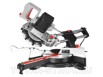 Пила торцовочная ЗУБР с протяжкой (ЗПТ-190-1200 ПЛ) Ø 190х20 мм, 1100 Вт, пропил 90°-55/305 мм; 45°-30/220 мм