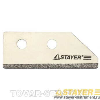 Лезвие сменное STAYER 33415-S2 с карбидным напылением для скребка 33415, 2 шт.