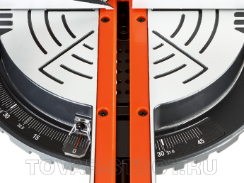 Пила торцовочная ЗУБР с протяжкой (ЗПТ-210-1600 ПЛ) Ø 210х30 мм, 1600 Вт, пропил 90°-70/220 мм; 45°-35/160 мм