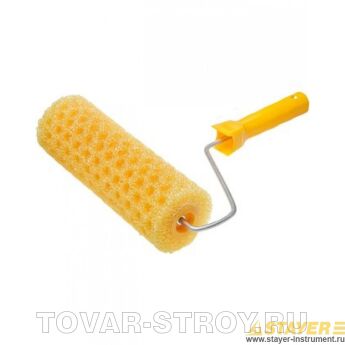 Валик STAYER 0369-24 STANDARD ГОРОШЕК СТРУКТУРНЫЙ поролон, ручка 6мм