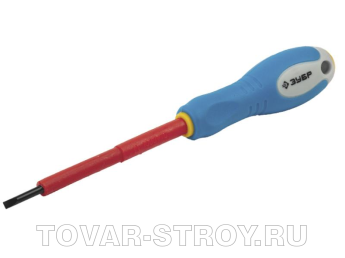 Отвертка диэлектрическая ЗУБР ПРОФИ (25261-8.0-175) шлиц, SL 8.0х175мм