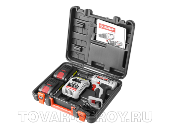 Дрель-шуруповерт ЗУБР Li-lon (ДА-18-2-Ли КНМ1) 18 В, 1.5 А-ч, 10 мм, 32 Н-м, 0-350/0-1350 об/мин, БЗУ