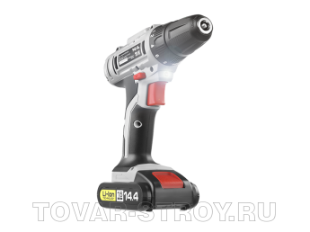 Дрель-шуруповерт ЗУБР Li-lon (ДА-14.4-2-Ли КМ1) 14.4 В, 1.5 А-ч, 10 мм, 32 Н-м, 0-350/0-1350 об/мин, БЗУ