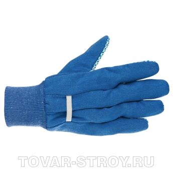 Перчатки рабочие х/б ткань с ПВХ точкой, манжет, XXL СИБРТЕХ