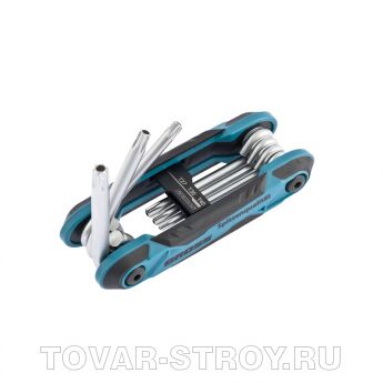 Набор ключей имбусовых Tamper-Torx, складные, 8 шт., CrV Gross