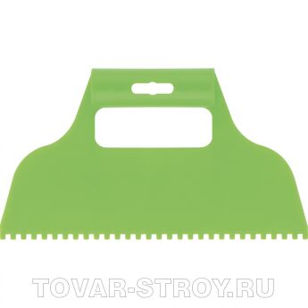 Шпатель для клея, пластмассовый, зубчатый 4х4 мм СИБРТЕХ