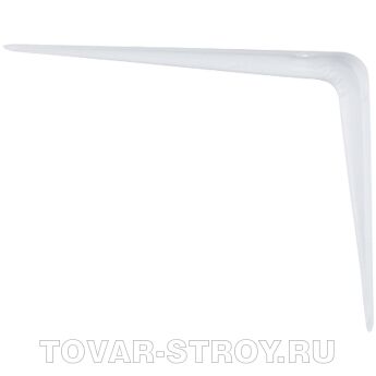 Кронштейн угловой с ребром, 150х200 мм, белый СИБРТЕХ