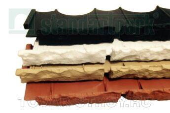 Декоративный бордюр Камешки (8201) 744х36х127 мм, черный, серый мрамор, песочный, терракотовый