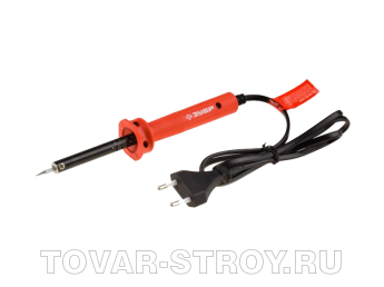 Паяльник с пластиковой рукояткой ЗУБР 60 Вт, конус (55400-60)