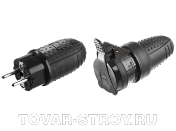 Розетка ЗУБР ПРОФИ обрезиненная 55187-В