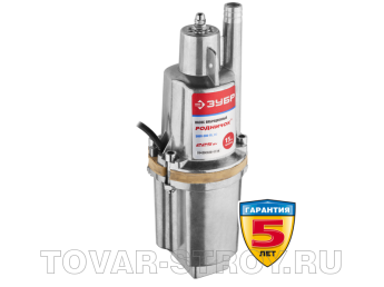 Насос ЗУБР "Родничок" для чистой воды 225 Вт (ЗНВП-300-15_М2) кабель 15 м, 1-ый класс электрозащиты, 24 л/мин, напор 60 м