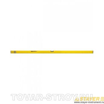 Уровень STAYER 3460-150_z03 STANDARD TOPLevel коробчатый, 2 противоударных ампулы, линейка, 150см