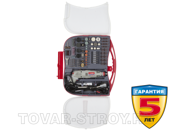 Гравер ЗУБР с набором мини-насадок (ЗГ-130ЭК Н219) 219 предметов