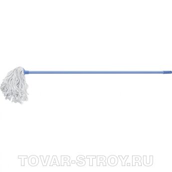 Швабра 120 см, веревочная насадка из хлопка, 200 гр, сиреневая ELFE Light