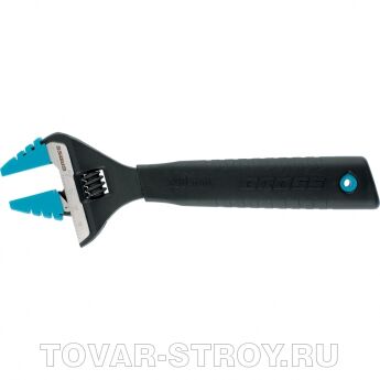 Ключ разводной 150 мм. CrV, тонкие губки, защитные насадки GROSS