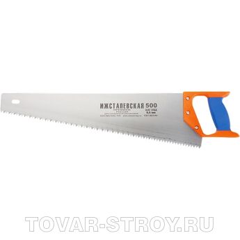 Ножовка по дереву, 500 мм, шаг зубьев 8 мм, пластиковая рукоятка (Ижевск) Россия