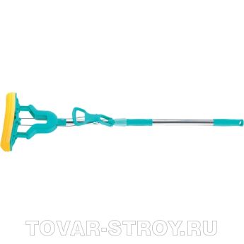 Швабра отжимная сложением 130 см, губка PVA 26*5*4,5см, рукоятка телескоп., нерж. ТМ Elfe