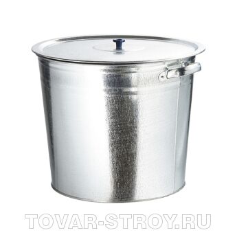 Бак для воды оцинкованный с крышкой (крышка с ручкой) 32л, без крана Россия