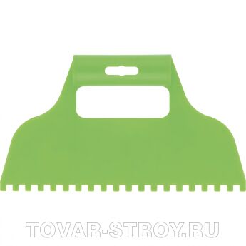 Шпатель для клея, пластмассовый, зубчатый 6х6 мм СИБРТЕХ