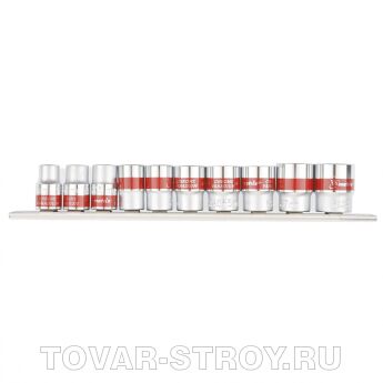 Набор торцевых головок, 1/2", 12-ти гр., CrV, 10шт., 10-24мм MATRIX