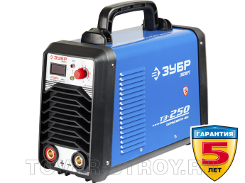 Сварочный инвертор ЗУБР Т3 ПРОФИ (ЗАС-Т3-250-Д) дисплей, 250 А, 220 В, IGBT, ПВ-60%, Hot start, Arc Force, Anti-Stick