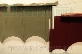 Декоративный бордюр Камешки (8201) 744х36х127 мм, черный, серый мрамор, песочный, терракотовый