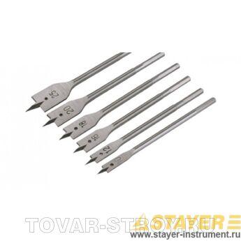 Набор STAYER 2950-H6 Свёрла ПРОФИ перовые по дереву, в наборе 6 шт: 10, 12, 6,18, 20,25х155 мм