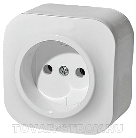 Розетка Legrand Quteo без заземления, белая.