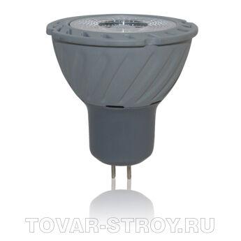 СВЕТОДИОД. ЛАМПА 7ВТ GU5.3 12V метал. корпус 3000К с отраж. (димир)