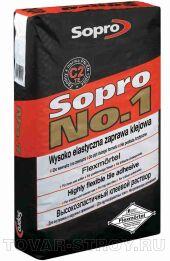SOPRO №1 400 Эластичная серая клеевая смесь 25 кг