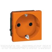 077217 - Розетка 2К+3 - Программа Mosaic - немецкий стандарт - 2 модуля - оранжевая