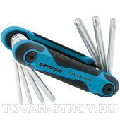 Набор ключей имбусовых Hex, складные, 8 штук CrV Gross