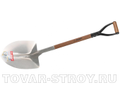 Лопата алюминиевая ЗУБР "Рублевка", эвкалиптовый черенок (39393) 334х285х740 мм