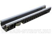 Лоток водоотводный пластиковый PolyMax Basic DN100 H120 усиленный 1000х160х120 (8027)