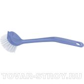 Щетка для посуды круглая d 46 мм *225мм, сиреневая ELFE Light