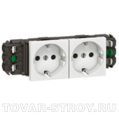 Mosaic Розетка 4м 2Х2К+З н.ст