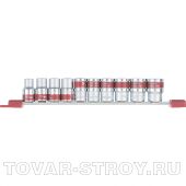 Набор торцевых головок 1/2", 6-ти гр., CrV, 10шт., 10-22мм MATRIX
