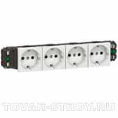 Mosaic Розетка 8м 4Х2К+З н.ст
