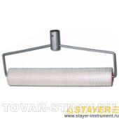 Валик STAYER 03951-40 игольчатый пластмассовый, на алюминиевой рамке, для наливных полов, бюгель 8 мм, 75х400 мм